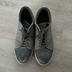Lanvin size 7 grey and navy high tops